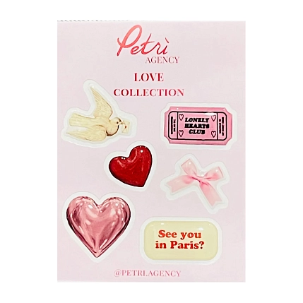 Набор 3Д стикеров Агентство Петри на телефон «Love collection», объёмный, фото 1.