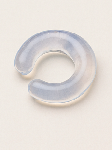 Кафф глянцевый, стекло, белый прозрачный