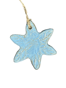 Ёлочная игрушка Верба керамика «Голубая звезда», керамика
