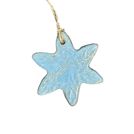 Ёлочная игрушка Верба керамика «Голубая звезда», керамика, фото 1.