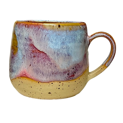 Кружка капелька ручной работы Рассвет «Закатные переливы», фиолетовая, керамика, 200 мл, фото 1.