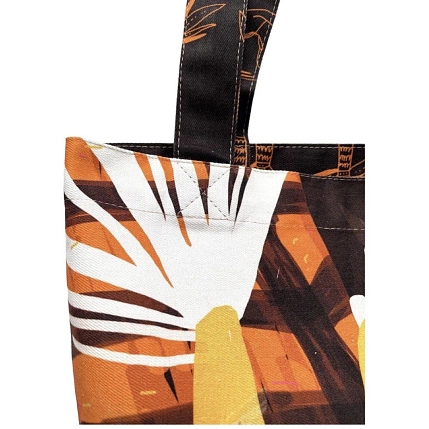 Сумка шоппер Забористый текстиль «Тигра в джунглях», хлопок, фото 3.