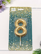 Свеча для торта «Цифра 8», 6 см