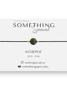 Браслет Something Special с натуральным камнем на нити «Козерог», в ассортименте