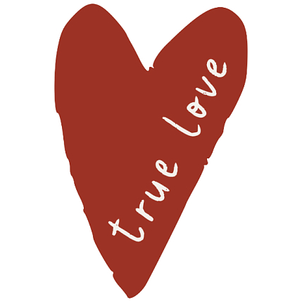 3D Большой стикер на телефон «True love», розовый, объёмный, 5 см, фото 1.