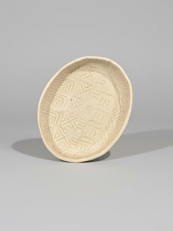 Мыльница с узорами, белая, 11 см, керамика, фото 2.