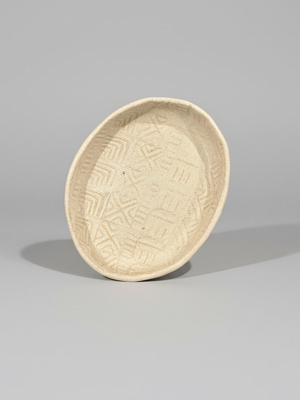 Мыльница с узорами, белая, 11 см, керамика, фото 2.