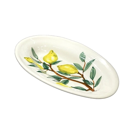 Блюдо-лодочка ручной работы Верба керамика «Лимоны», керамика, фото 2.