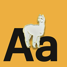 Значок «Альпака», металл