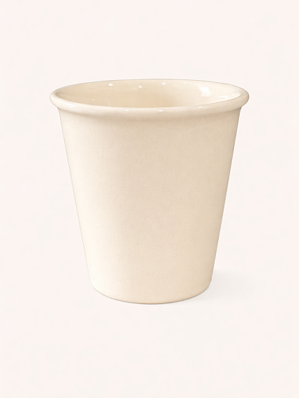 Стакан ручной работы ММ керамика «Привык и даже улыбаюсь», полуфарфор, 350 мл, фото 2.