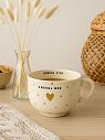 Кружка ручной работы NF ceramics «Доброе утро, любовь моя» белая с сердечком, керамика, 600 мл, превью фото 2