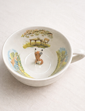 Чашка для чая ручной работы Мадам де Тюль с фигуркой внутри Лиса с домиком, фарфор, 250 мл