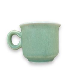 Чашка для чая ручной работы, зелёная, фарфор, 120 мл