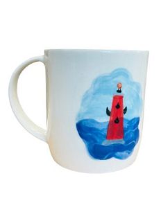 Кружка ручной работы сувенирная «Ростральная колонна», полуфарфор, 350 мл