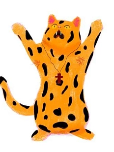 3D Стикер на телефон Pablo Radini «Рыжий кот с пятнышками», объёмный