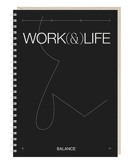 Ежедневник Mitrozhe «Work & life balance», А5, черный, фото 1.