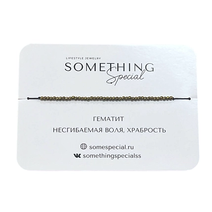 Браслет Something Special «Гематит», золотистый, Long, фото 1.