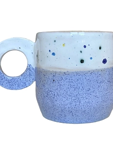 Кружка ручной работы «Голубой песок», серо-голубая, керамика, 300 мл