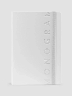 Блокнот MONOGRAM в точку, А5, 96 листов, белый