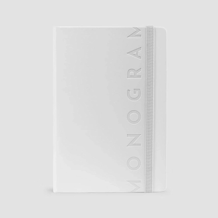 Блокнот MONOGRAM в точку, А5, 96 листов, белый, фото 1.