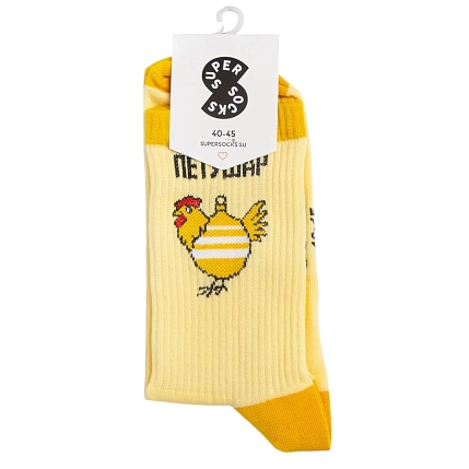 Носки «Петушар», р-р 35-40, жёлтый, фото 1.