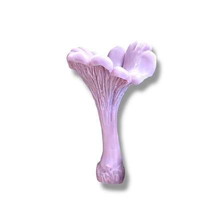 Свеча ручной работы «Гриб Лисичка», лиловый, фото 2.