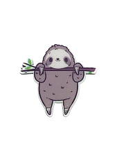 Брошь «Ленивец на веточке»