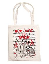 Сумка шоппер «Our life is trash», белый