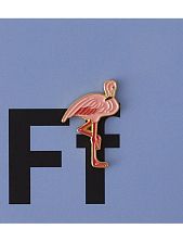 Металлический значок Heart of Moscow «Фламинго» серия Зоопарк