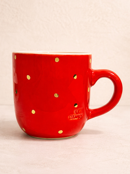 Кружка ручной работы NF ceramics «Люблю тебя, piz*etz», красная, керамика, 450 мл, фото 3.