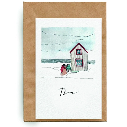 Открытка ЙЕТТИ «Дом», белая, А6, фото 2.