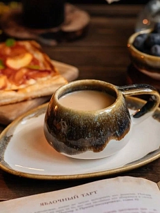 Кружка ручной работы Вулкан VELES «Водопад Тролля», фарфор, 250 мл