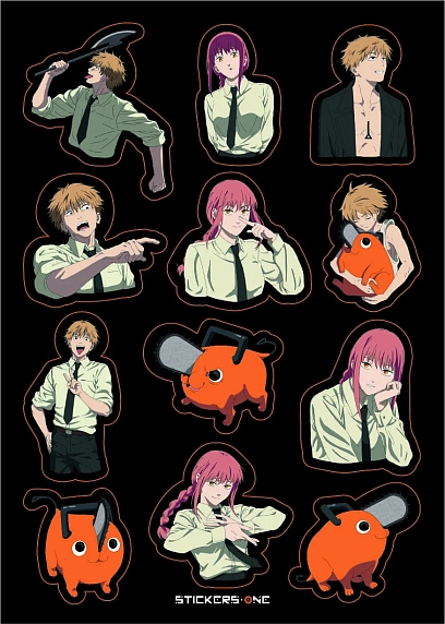 Стикерпак «Chainsaw Man #3», фото 1.