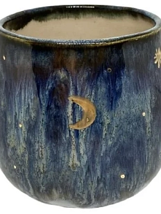 Круглый керамический стакан с луной