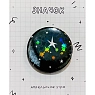 Закатный значок Апрельское утро «Звёзды», чёрный, металл, 37 мм, превью фото 1