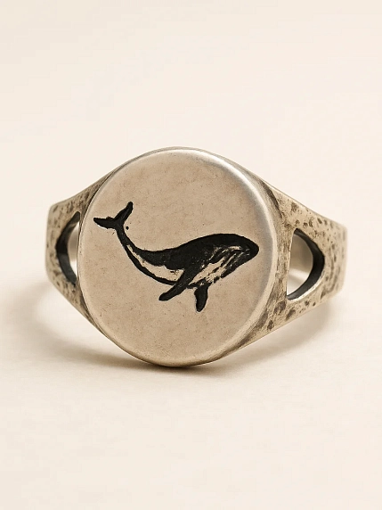 Перстень из нейзильбера «Кит», фото 2.