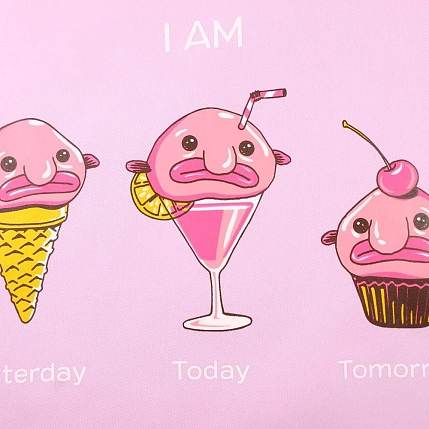 Сумка шоппер «Рыба-капля», розовый, фото 2.