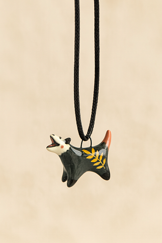 Подвеска ручной работы «‎Орущий опоссум»‎, керамика, фото 1.