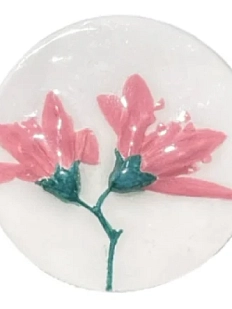 Брошь ручной работы Elizabeth Madar Розовые цветы, керамика