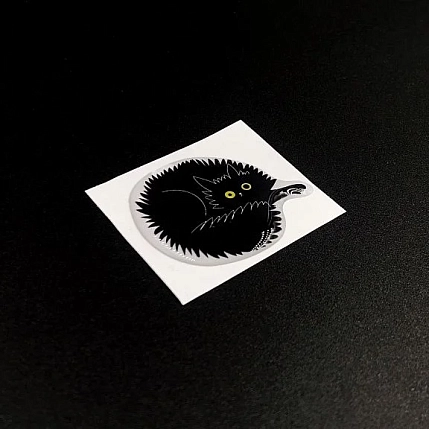 3Д Стикер на телефон Подписные изделия «Тревожный котик Тучка», объёмный, фото 3.