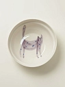 Тарелка ручной работы Донышко-горлышко «Кот Краш Фиолетовый», белая, керамика, превью фото 1