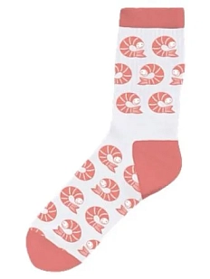 Носки «Креветки», р-р 40-45, белый