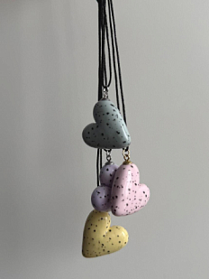 Подвеска ручной работы Счастливые истории «Сердце», полимерная глина