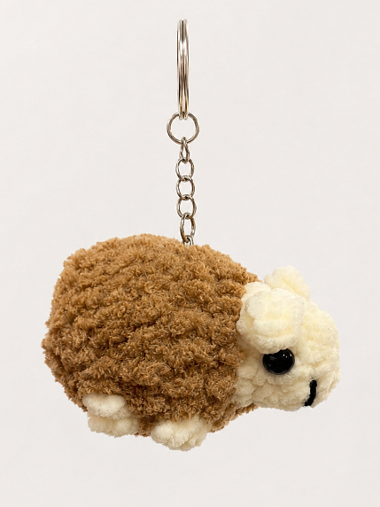 Плюшевый брелок ЦИЛИНСКАЯ «Овечка», коричневый, 9 см, фото 2.