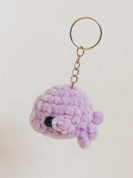 Плюшевый брелок ЦИЛИНСКАЯ «Кит», сиреневый, фото 2.