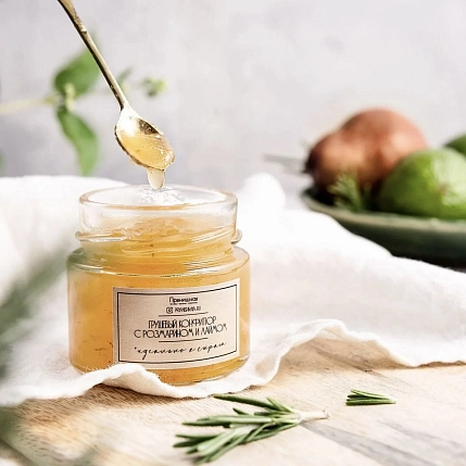 Грушевый конфитюр с розмарином и лаймом, 100 г, фото 4.