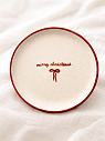 Тарелка ручной работы «Merry christmas», керамика, 15 см, превью фото 1