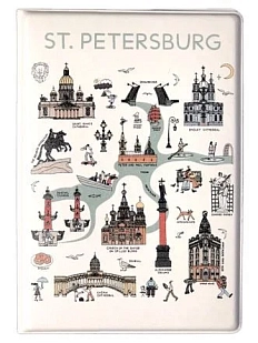 Обложка на паспорт «Туристическая карта Петербурга»