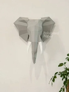 Набор для склейки головы слона, серый