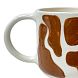 Кружка ручной работы с коричневыми пятнышками, полуфарфор, 250 мл, превью фото 4